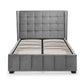 Gatsby 150cm King Bed - Light Grey