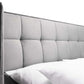 Gatsby 150cm King Bed - Light Grey