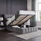 Gatsby Ottoman Storage 150cm King Bed - Light Grey