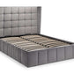 Gatsby Ottoman Storage 150cm King Bed - Light Grey