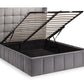 Gatsby Ottoman Storage 150cm King Bed - Light Grey