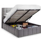 Gatsby Ottoman Storage 150cm King Bed - Light Grey