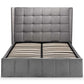 Gatsby Ottoman Storage 150cm King Bed - Light Grey