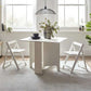 Gatan Small Gateleg Table With 2 Chairs - White