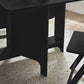 Gatan Small Gateleg Table With 2 Chairs - Black