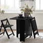Gatan Small Gateleg Table With 2 Chairs - Black