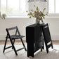 Gatan Small Gateleg Table With 2 Chairs - Black