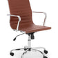 Gio Brown & Chrome Office Chair