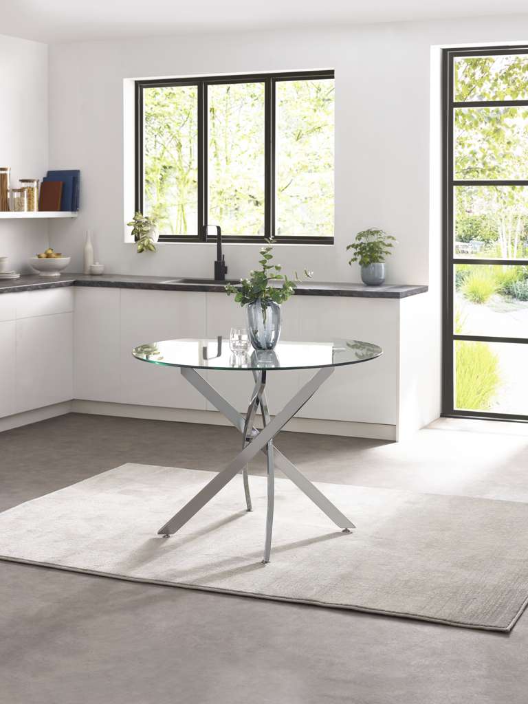 Anderson Round Glass Dining Table