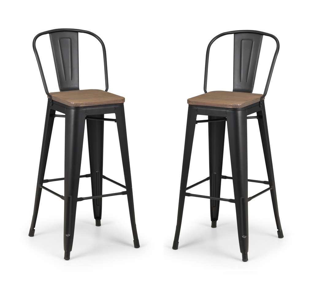 Set Of 2 Grafton Metal Bar Stools