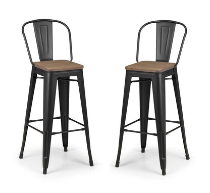 Set Of 2 Grafton Metal Bar Stools
