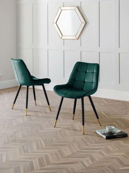 Set Of 2 Hadid Dining Chairs - Green