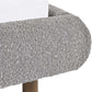 Hannah Double Bed 135Cm - Grey Boucle