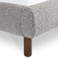 Hannah Double Bed 135Cm - Grey Boucle