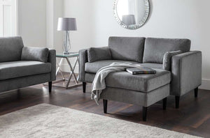 Hayward 2 Seater - Grey Chenille Fabric