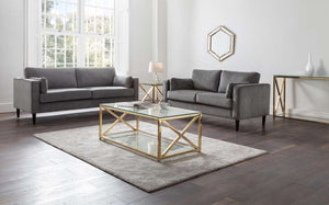 Hayward 3 Seater - Grey Chenille Fabric