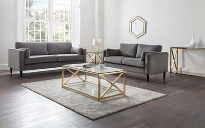 Hayward 3 Seater - Grey Chenille Fabric