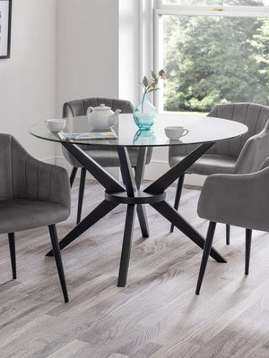 Hayden 120cm Round Glass Table