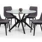 Set Of 4 Hayden Panelled Dining Chairs - Grey Linen