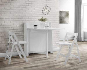 Helsinki Compact Folding White Dining Set