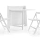 Helsinki Compact Folding White Dining Set