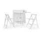 Helsinki Compact Folding White Dining Set