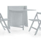 Helsinki Compact Folding Light Grey Dining Set