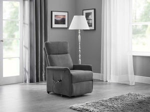Helena Rise & Recline Chair - Charcoal Fabric