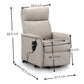 Helena Rise & Recline Chair - Charcoal Fabric