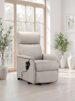 Helena Rise & Recline Chair- Pebble Faux Leather