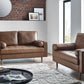 Henley 2 Seater Sofa Brown Faux Leather