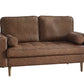 Henley 2 Seater Sofa Brown Faux Leather