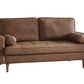 Henley 3 Seater Sofa  Brown Faux Leather