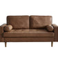 Henley 3 Seater Sofa  Brown Faux Leather