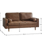 Henley 3 Seater Sofa  Brown Faux Leather