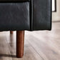 Henley Black Faux Leather 2 Seater Sofa