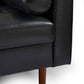 Henley Black Faux Leather 2 Seater Sofa