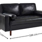 Henley Black Faux Leather 3 Seater Sofa