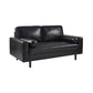 Henley Black Faux Leather 3 Seater Sofa