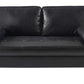 Henley Black Faux Leather 3 Seater Sofa