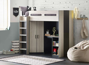 Hercules High Sleeper - Woodgrain & Anthracite