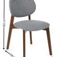 Set of 2 Artemis Walnut and 
Grey Dining Chairs