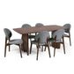 Set of 2 Artemis Walnut and 
Grey Dining Chairs