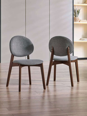 Set of 2 Artemis Walnut and 
Grey Dining Chairs