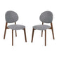 Set of 2 Artemis Walnut and 
Grey Dining Chairs