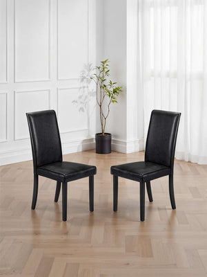 Set Of 2 Hudson Black Dining Chairs
