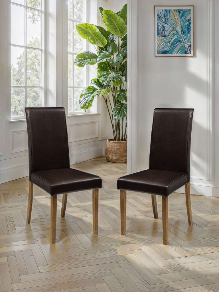 Set Of 2 Hudson Brown Chairs