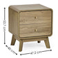 Ingrid 2 Drawer Bedside Oak