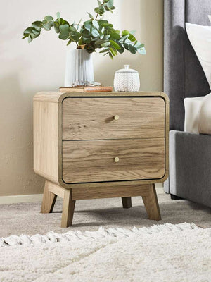 Ingrid 2 Drawer Bedside Oak