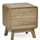 Ingrid 2 Drawer Bedside Oak